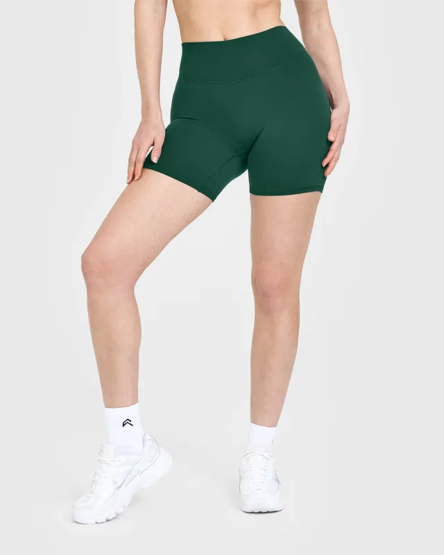 SoftMotion™ Shorts 6" with White Logo | Dark Racing Green sold by Oner Active