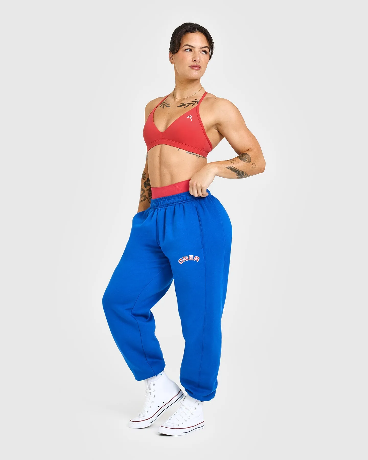 EasyLift™ Ultra Minimal V Neck Bralette with White Logo | Washed Sweet Red sold by Oner Active product image thumbnail 3