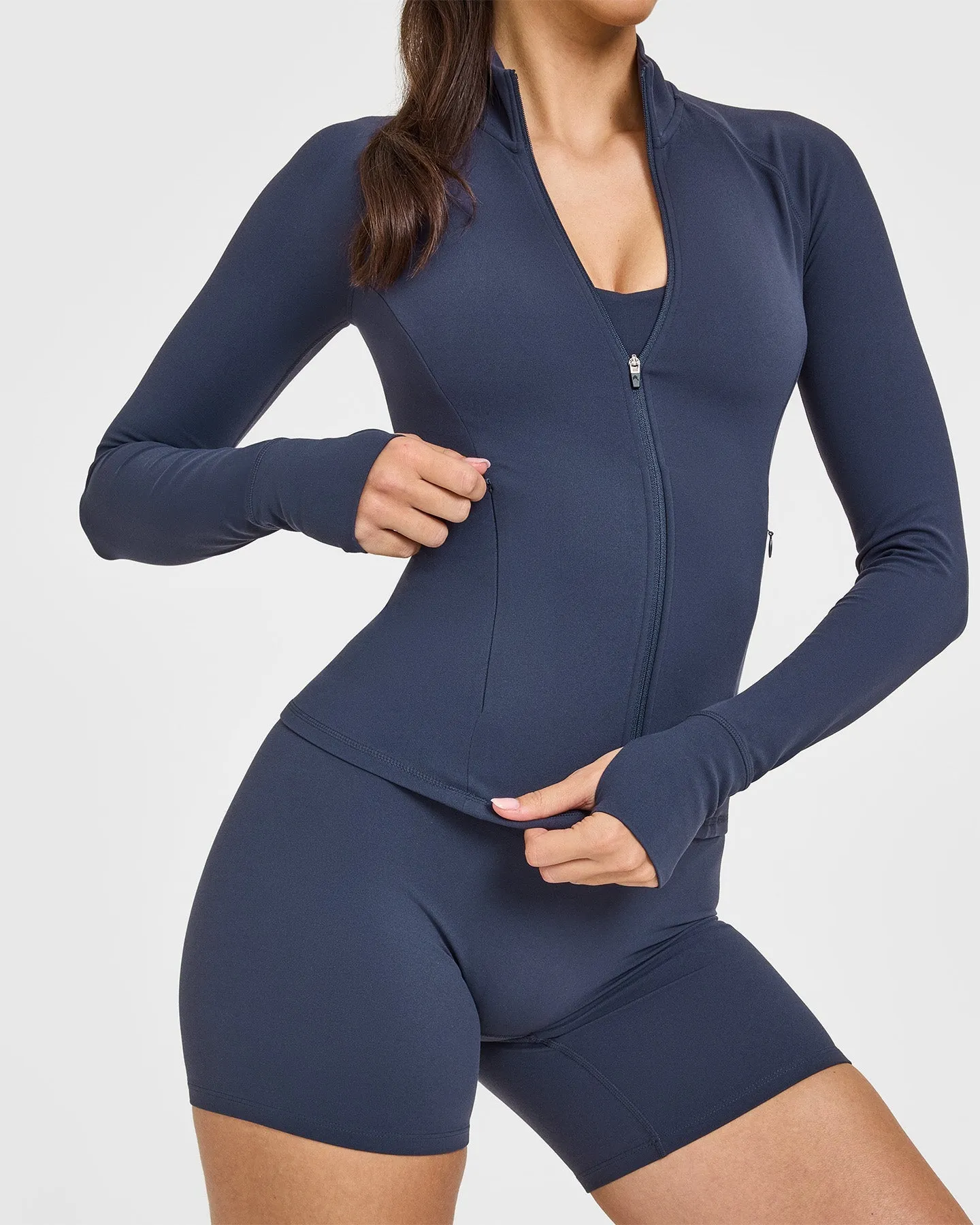 SoftMotion™ Jacket with White Logo | True Blue sold by Oner Active product image thumbnail 4