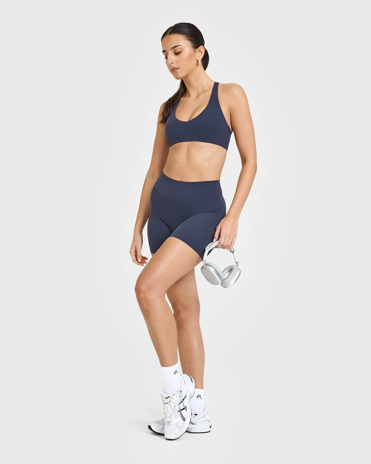 SoftMotion™ Bralette with White Logo | True Blue sold by Oner Active product image thumbnail 3