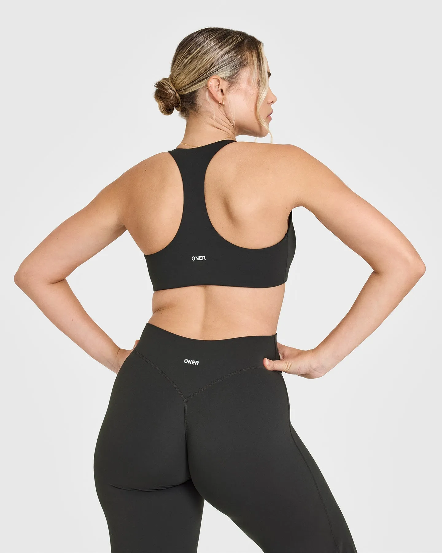 SoftMotion™ Bralette with White Logo | Soft Black sold by Oner Active product image thumbnail 2