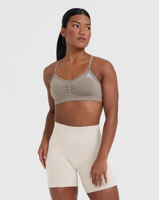 Effortless Strappy Bralette with White Logo | Minky sold by Oner Active