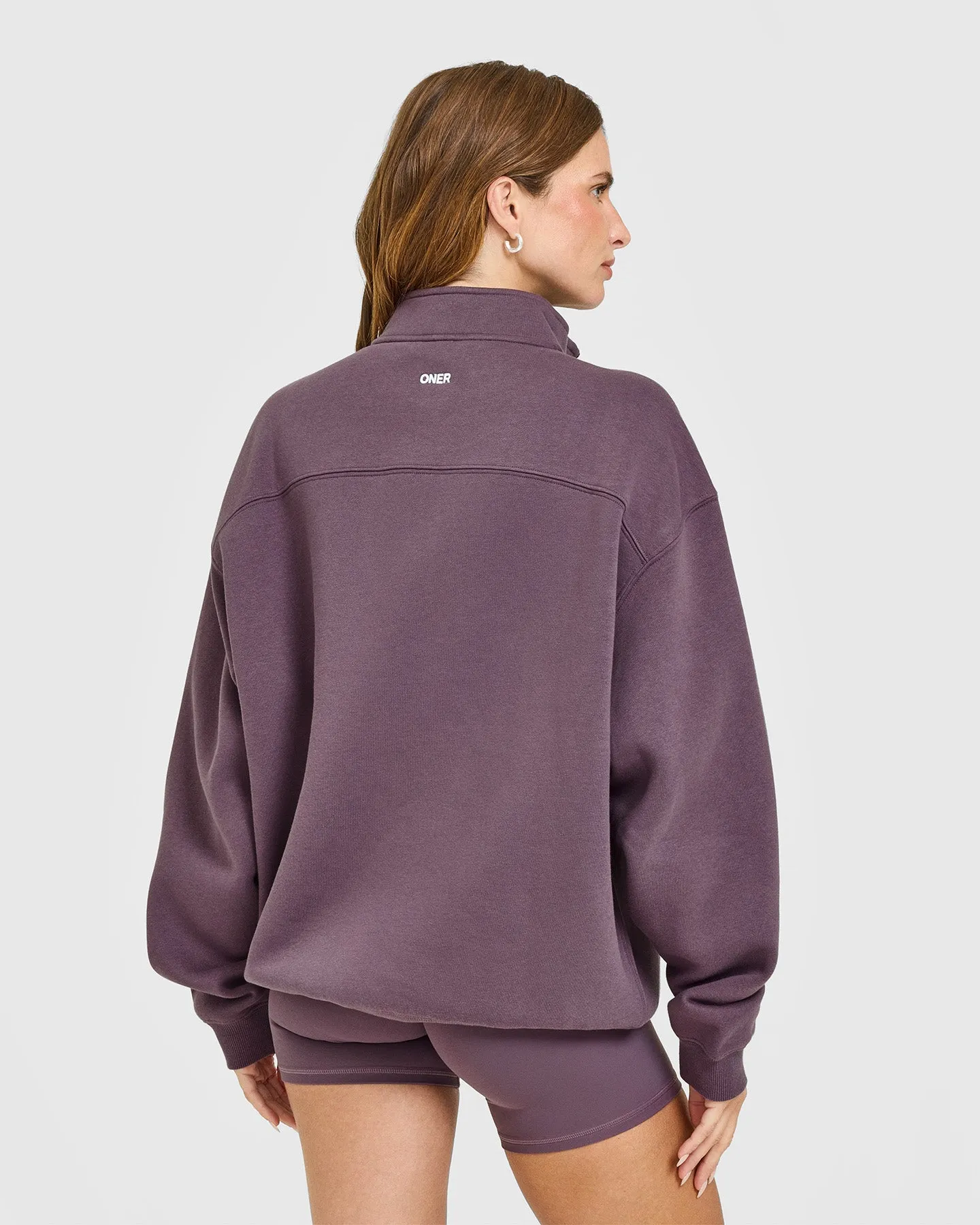 Foundations Oversized 1/4 Zip Sweatshirt | Vintage Purple sold by Oner Active product image thumbnail 2