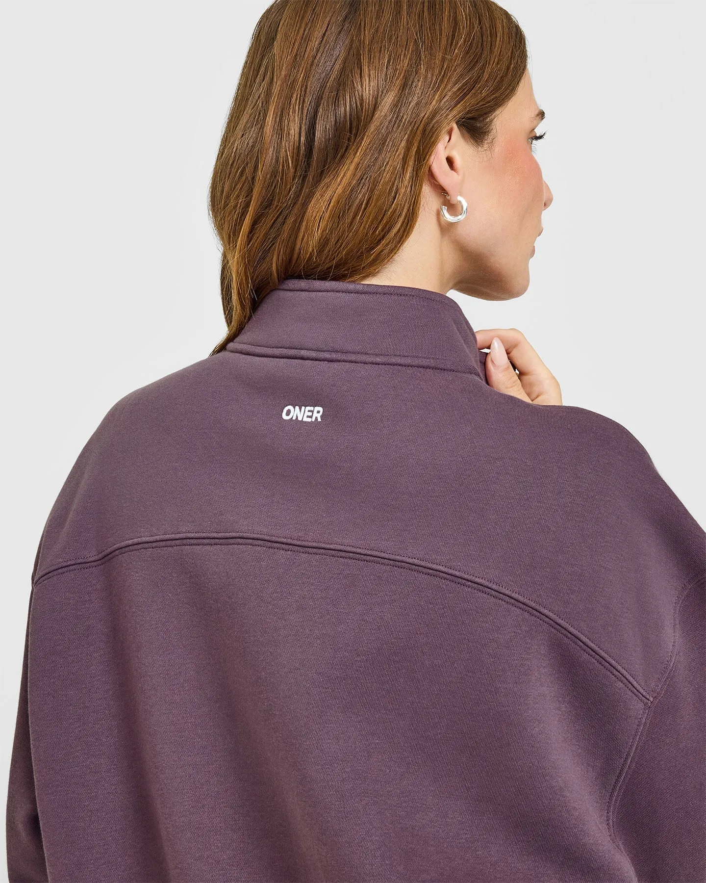 Foundations Oversized 1/4 Zip Sweatshirt | Vintage Purple sold by Oner Active product image thumbnail 4