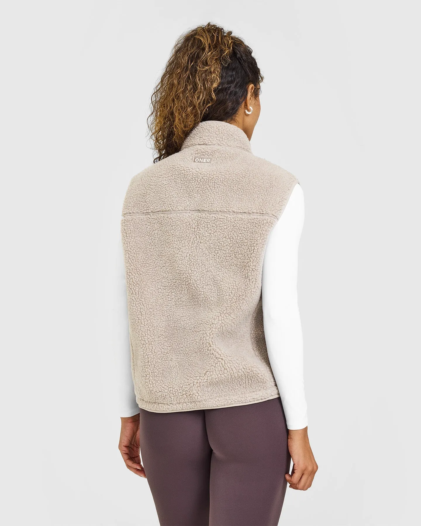 Fleece Gilet with Chest Pocket | Warm Sand sold by Oner Active product image thumbnail 2