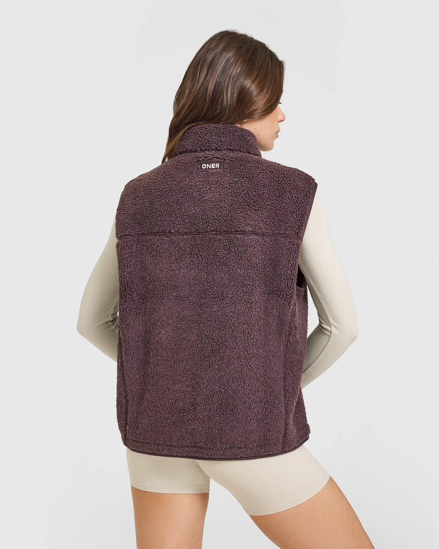 Fleece Gilet with Chest Pocket | Umber Brown sold by Oner Active product image thumbnail 2
