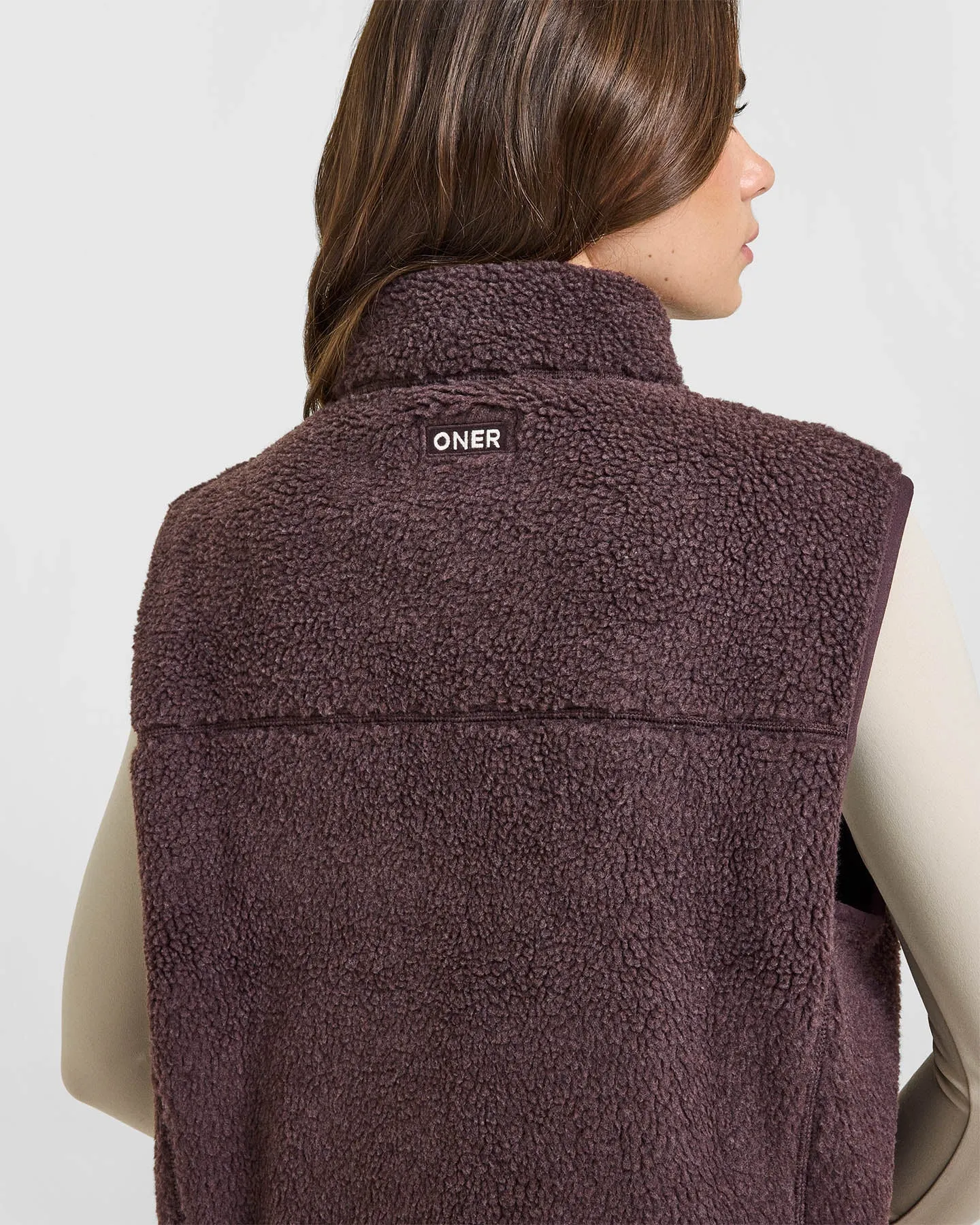 Fleece Gilet with Chest Pocket | Umber Brown sold by Oner Active product image thumbnail 4