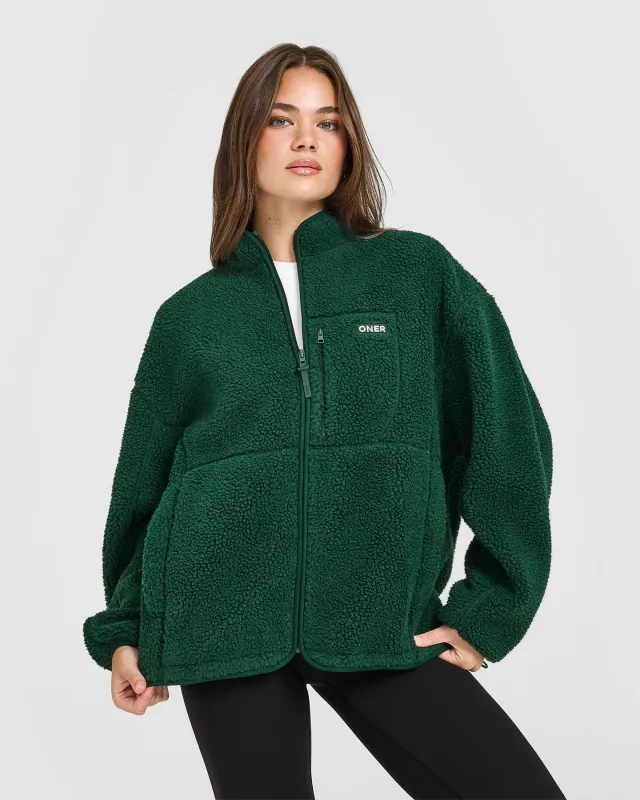 Fleece Jacket with Chest Pocket | Racing Green sold by Oner Active