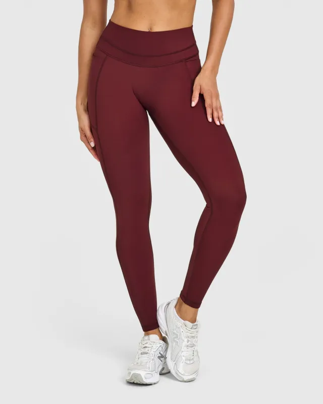Unified High Waisted Pocket Leggings | Rosewood sold by Oner Active