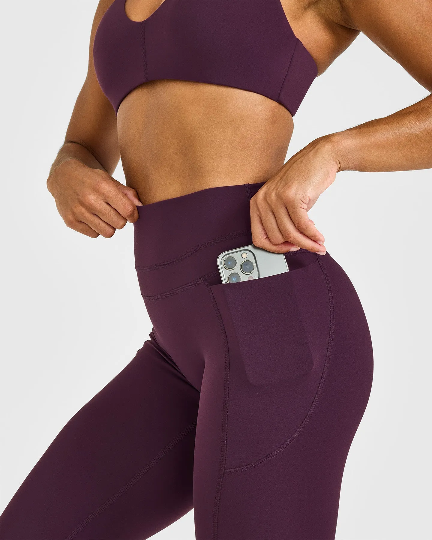 Unified High Waisted Pocket Leggings | Blackberry Purple sold by Oner Active product image thumbnail 5