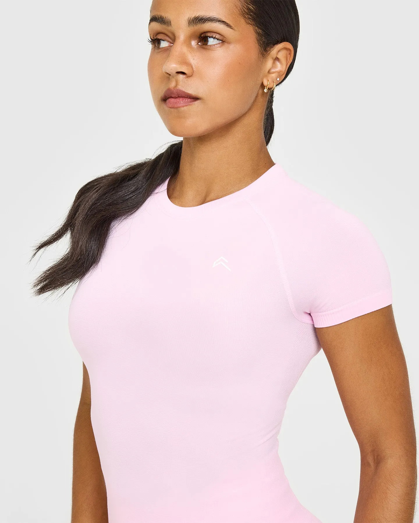 Go To Seamless Fitted Top | Chalk Pink sold by Oner Active product image thumbnail 2
