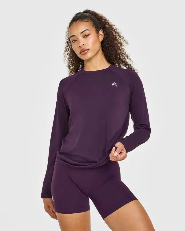 Go To Seamless Loose Long Sleeve Top | Blackberry Purple sold by Oner Active
