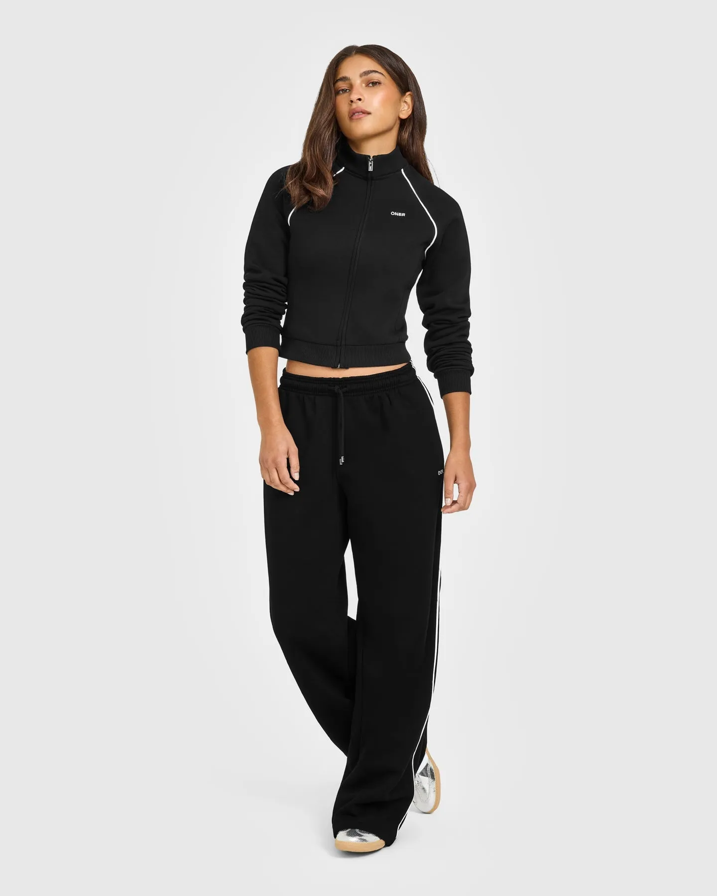 Jersey Tracksuit Zip Through Jacket | Black sold by Oner Active product image thumbnail 2