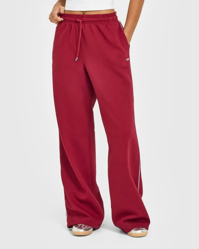 Jersey Tracksuit Straight Leg Joggers | Ruby Red sold by Oner Active