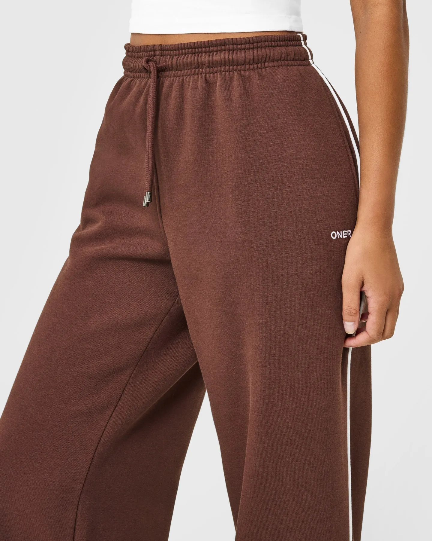 Jersey Tracksuit Straight Leg Joggers | Espresso Brown sold by Oner Active product image thumbnail 5