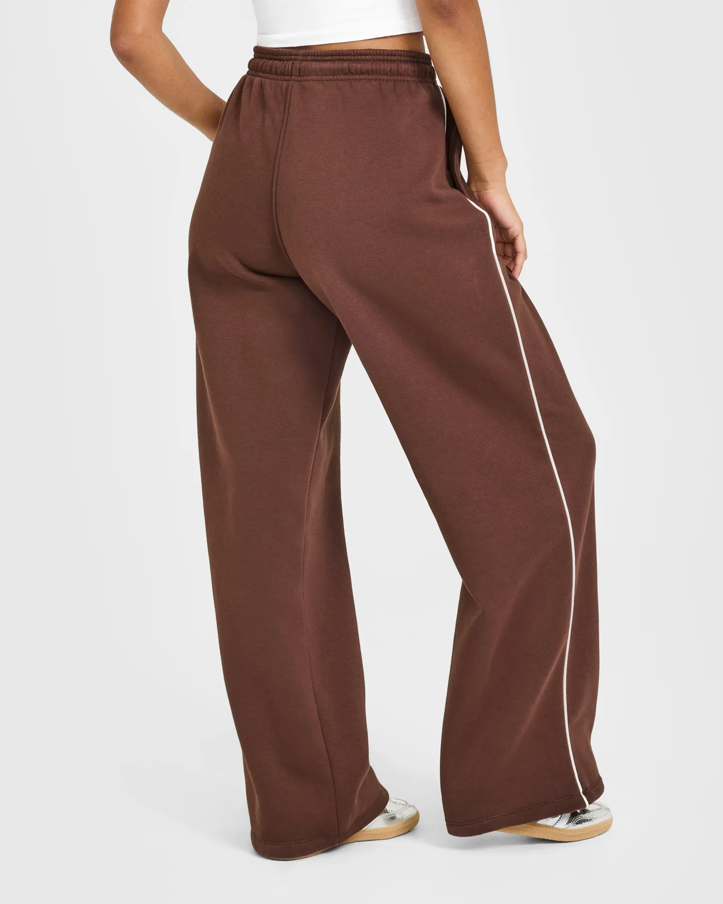 Jersey Tracksuit Straight Leg Joggers | Espresso Brown sold by Oner Active product image thumbnail 2