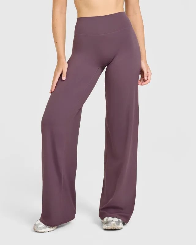SoftMotion™ Straight Leg Bottoms with White Logo | Vintage Purple sold by Oner Active