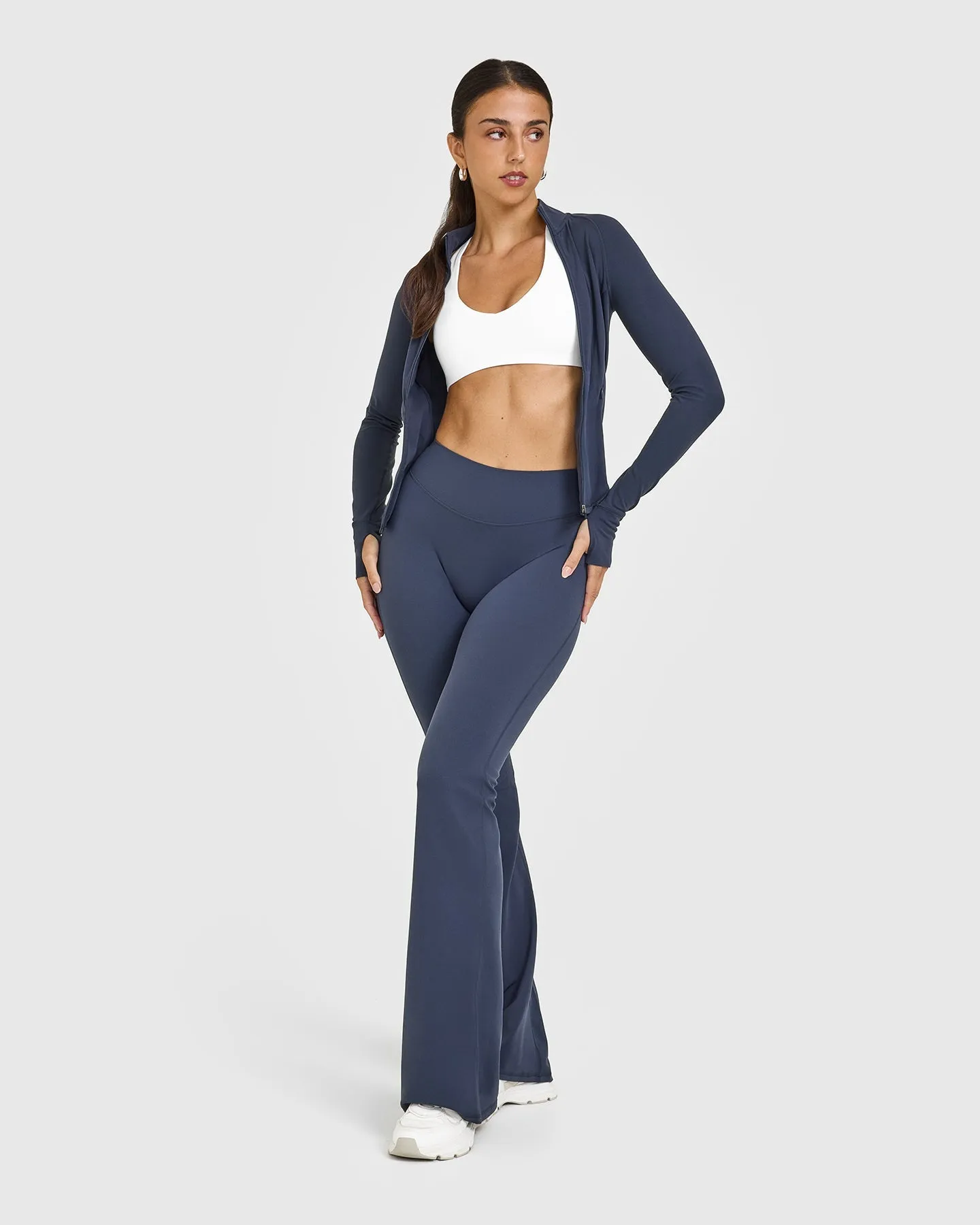 SoftMotion™ Flared Bottoms with White Logo | True Blue sold by Oner Active product image thumbnail 3