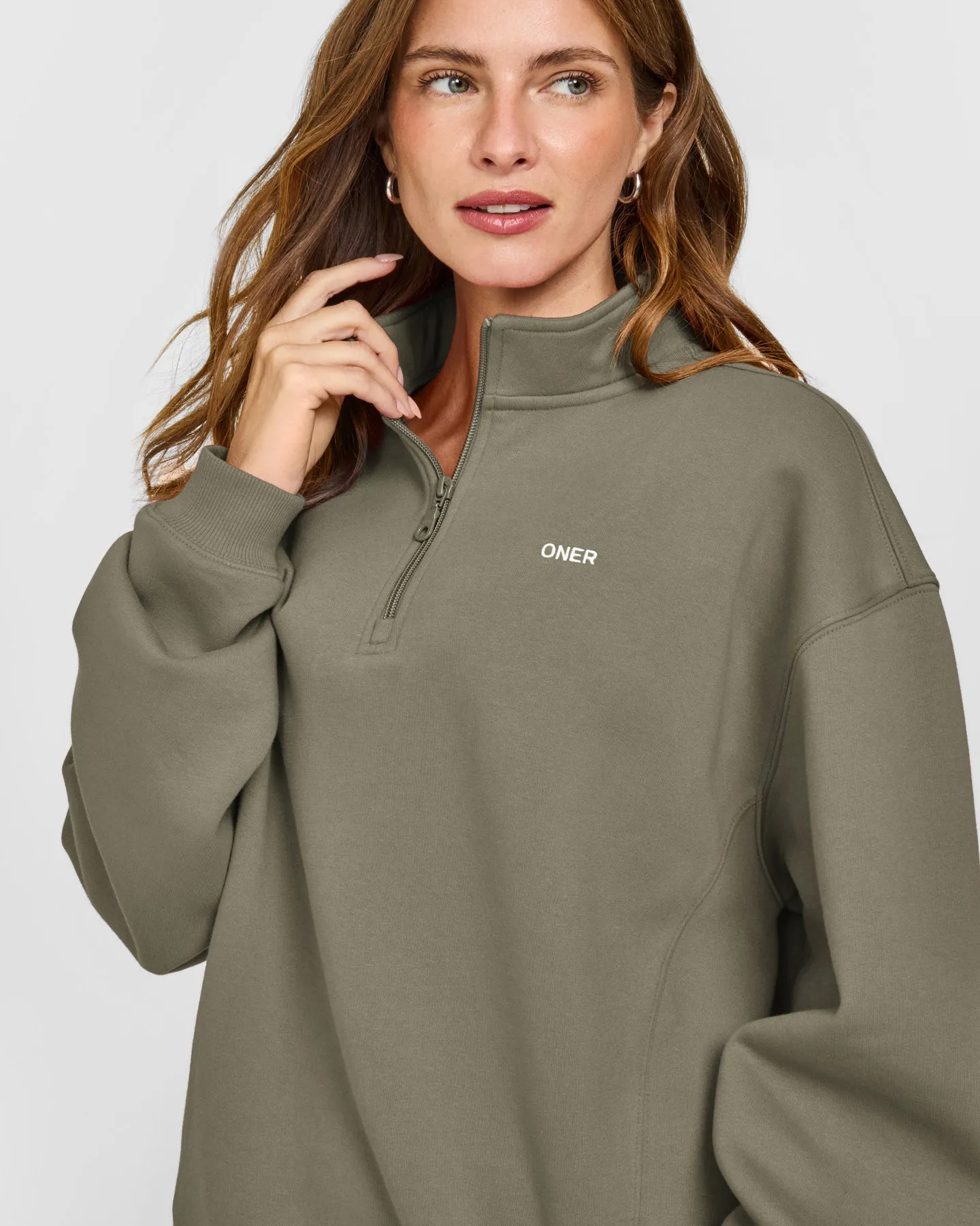 Foundations 1/4 Zip Sweatshirt | Alpine Green sold by Oner Active product image thumbnail 2