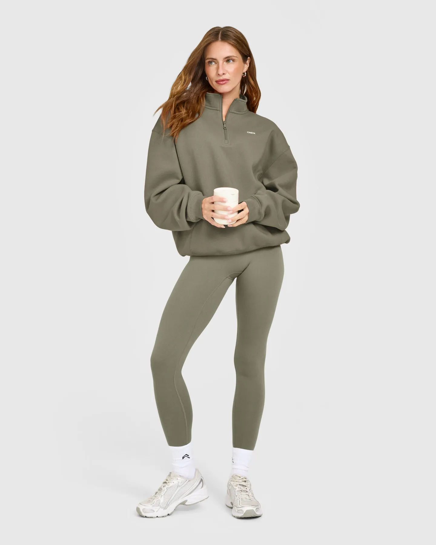 Foundations 1/4 Zip Sweatshirt | Alpine Green sold by Oner Active product image thumbnail 3