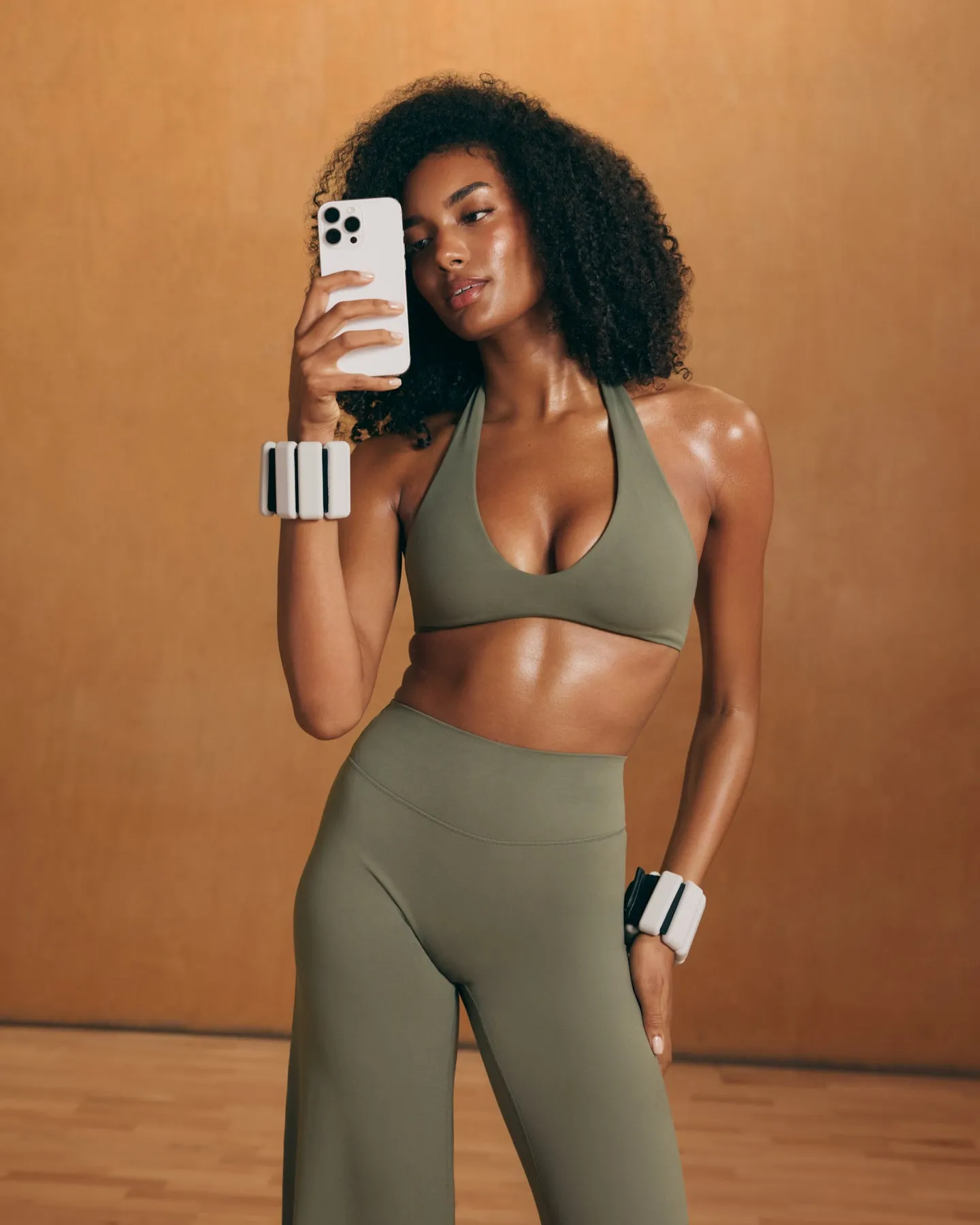 SoftMotion™ Minimal Halter Neck Bralette | Alpine Green sold by Oner Active product image thumbnail 2