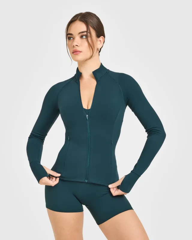 SoftMotion™ Jacket with White Logo | Oil Blue sold by Oner Active