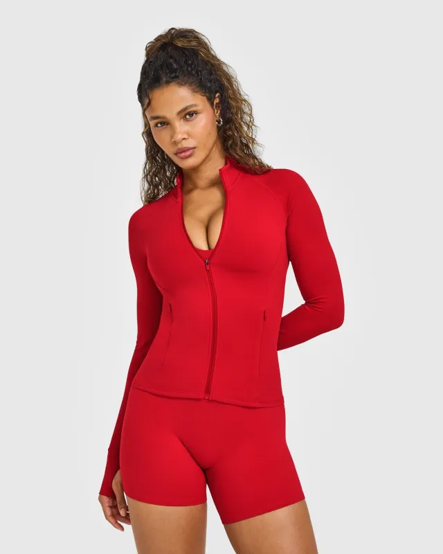 SoftMotion™ Jacket with White Logo | Light Toasted Red sold by Oner Active