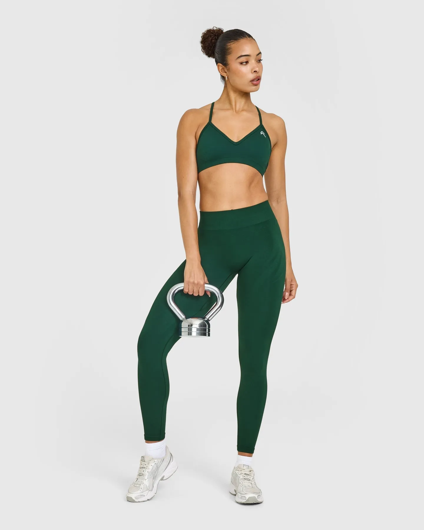 EnhanceLift™ Seamless Leggings with White Logo | Racing Green sold by Oner Active product image thumbnail 3