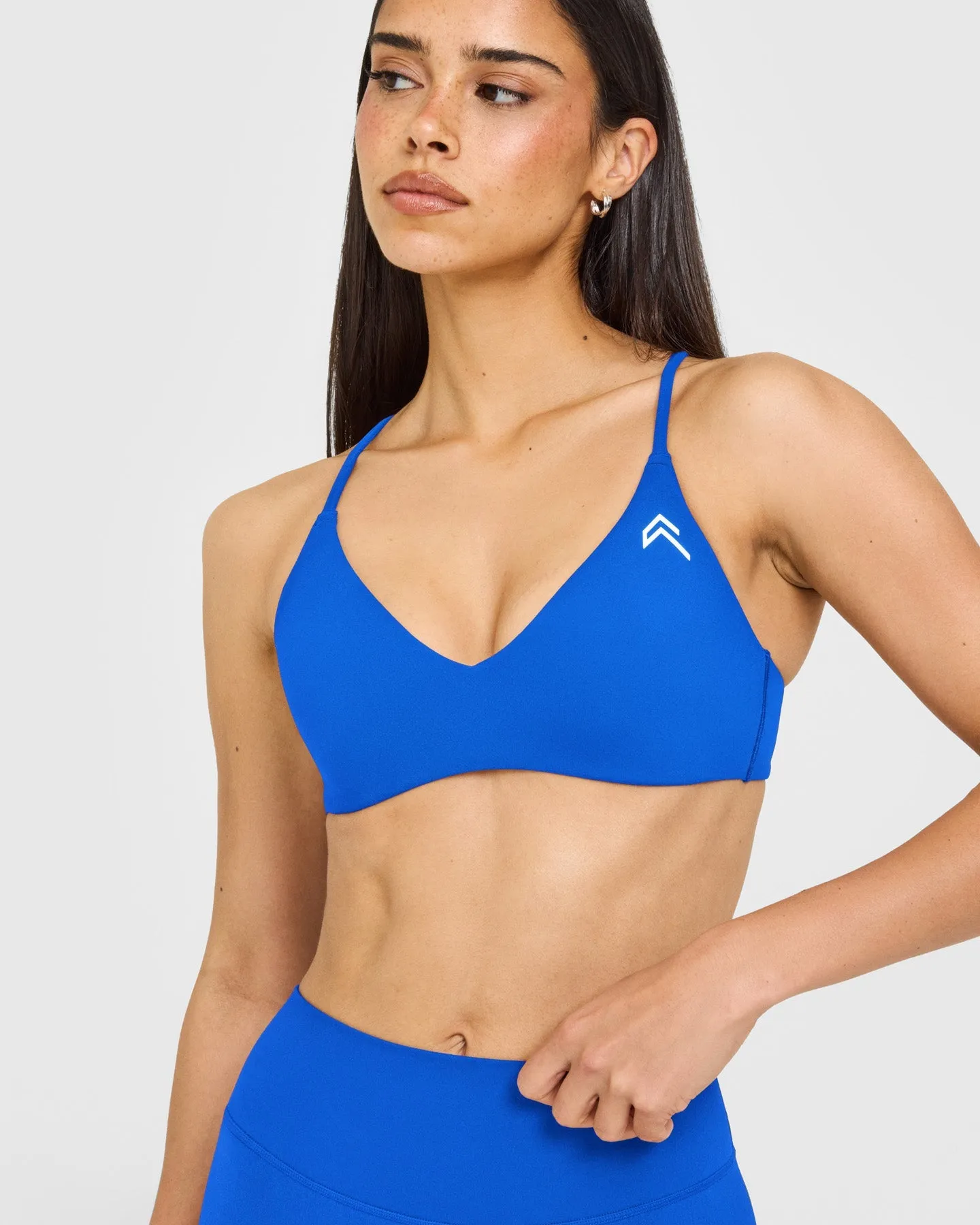 EasyLift™ Ultra Minimal Bralette with White Logo | Cobalt Blue sold by Oner Active product image thumbnail 5