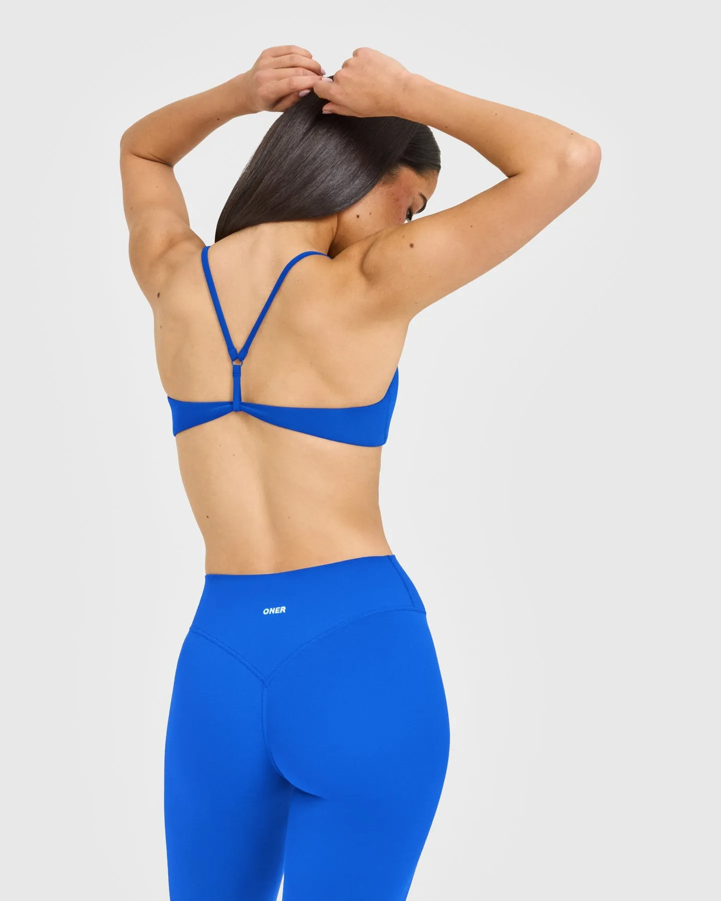 EasyLift™ Ultra Minimal Bralette with White Logo | Cobalt Blue sold by Oner Active product image thumbnail 2