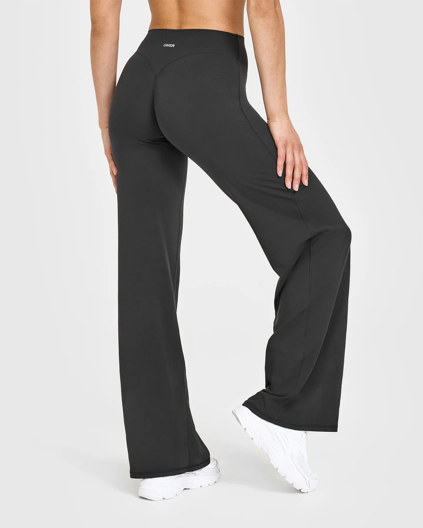 SoftMotion™ Straight Leg Bottoms with White Logo | Soft Black sold by Oner Active product image thumbnail 2