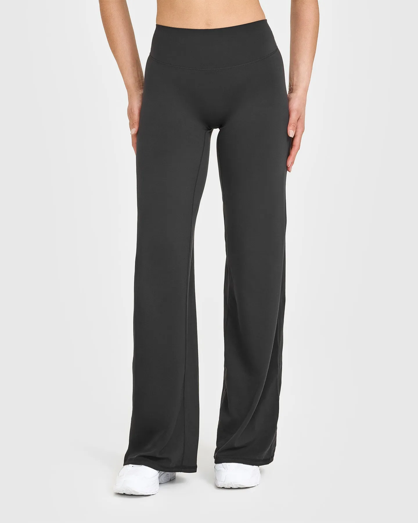 SoftMotion™ Straight Leg Bottoms with White Logo | Soft Black sold by Oner Active