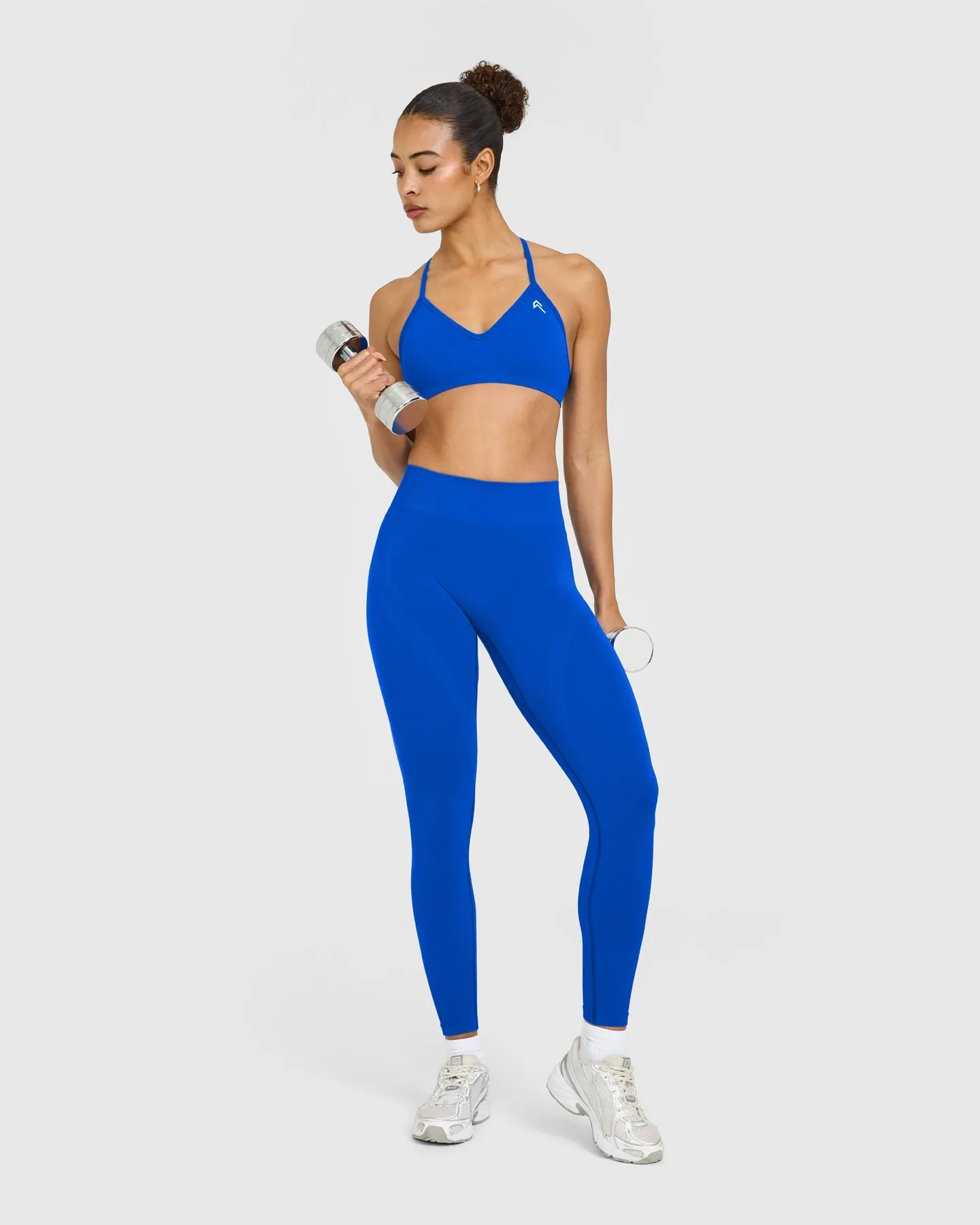 EnhanceLift™ Seamless Leggings with White Logo | Cobalt Blue sold by Oner Active product image thumbnail 3