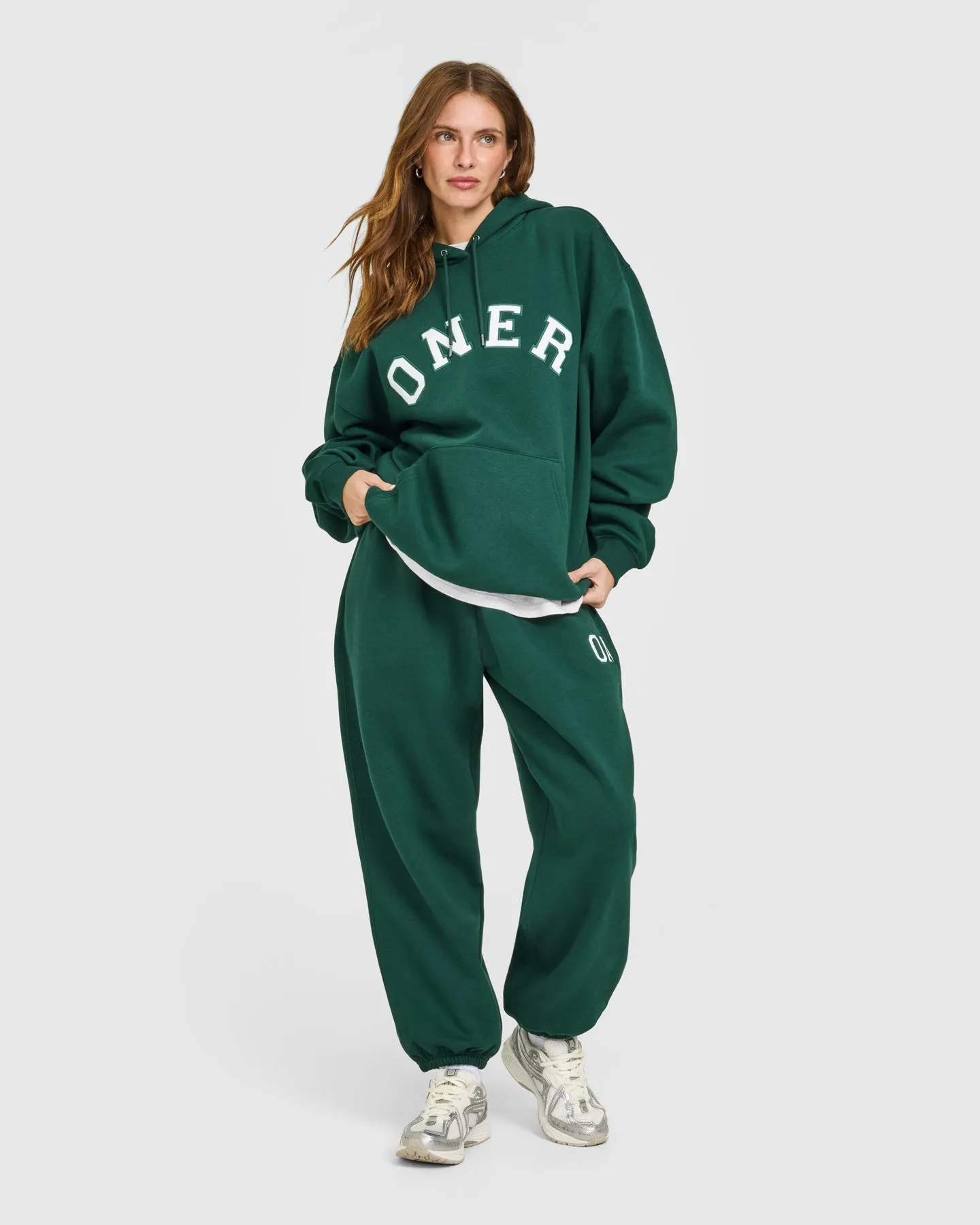 Foundations Oversized Oner Girlfriend Hoodie | Racing Green sold by Oner Active product image thumbnail 3