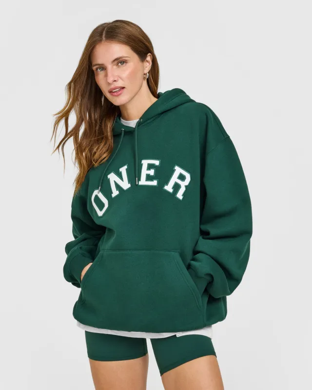 Foundations Oversized Oner Girlfriend Hoodie | Racing Green sold by Oner Active