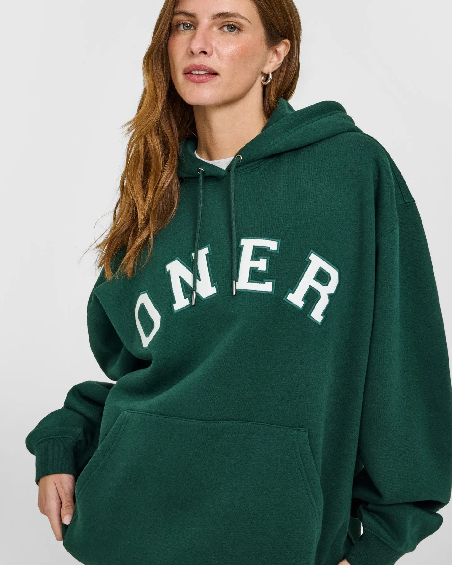 Foundations Oversized Oner Girlfriend Hoodie | Racing Green sold by Oner Active product image thumbnail 5