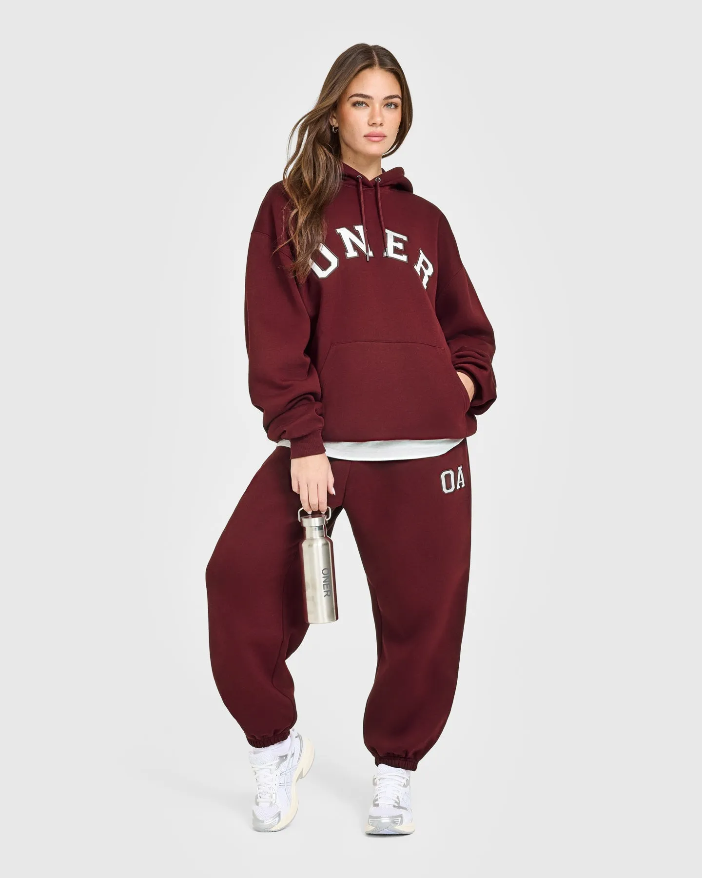 Foundations Oversized Oner Girlfriend Hoodie | Rosewood sold by Oner Active product image thumbnail 3