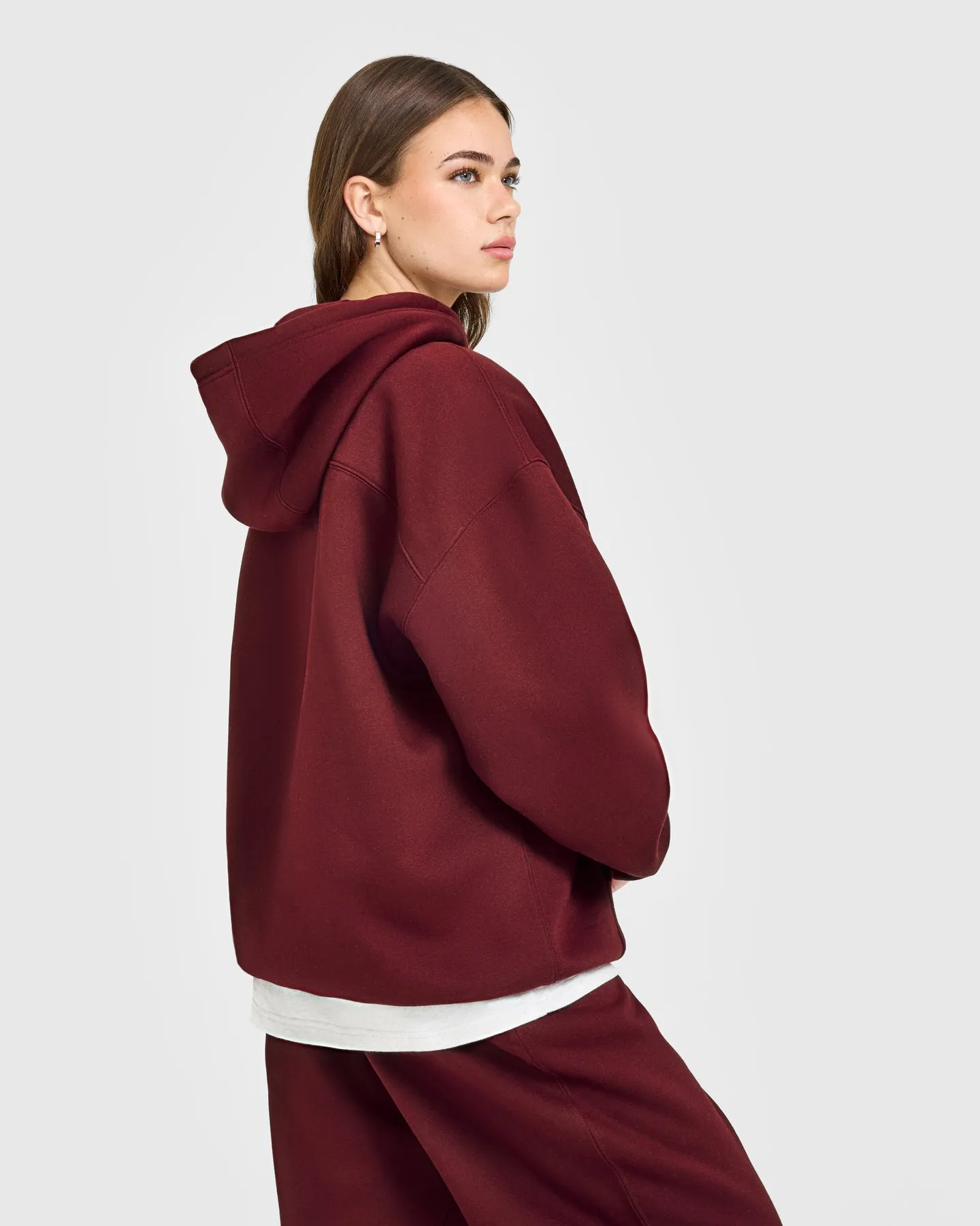 Foundations Oversized Oner Girlfriend Hoodie | Rosewood sold by Oner Active product image thumbnail 4