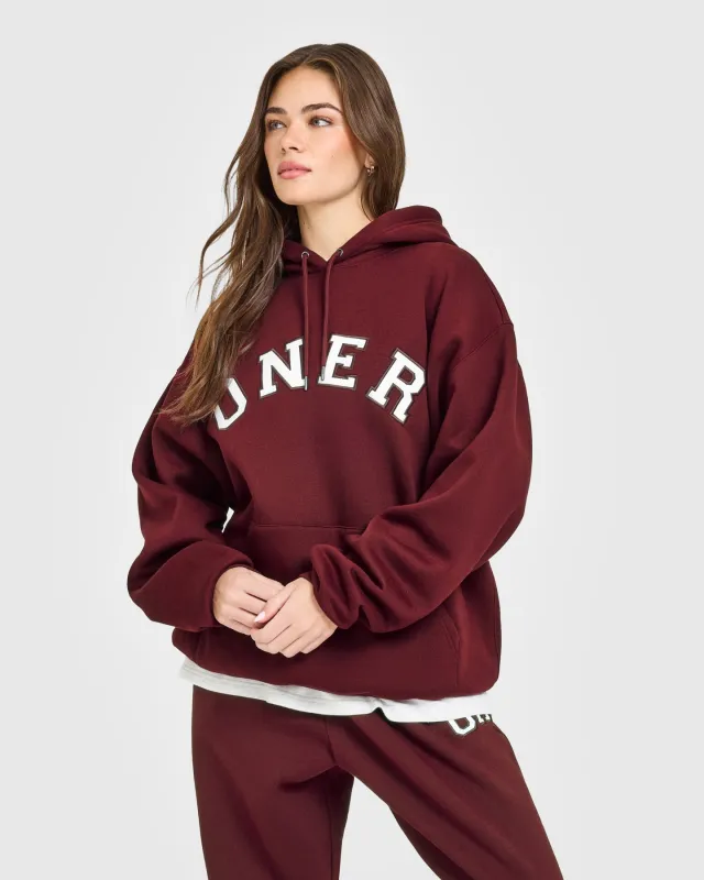 Foundations Oversized Oner Girlfriend Hoodie | Rosewood sold by Oner Active