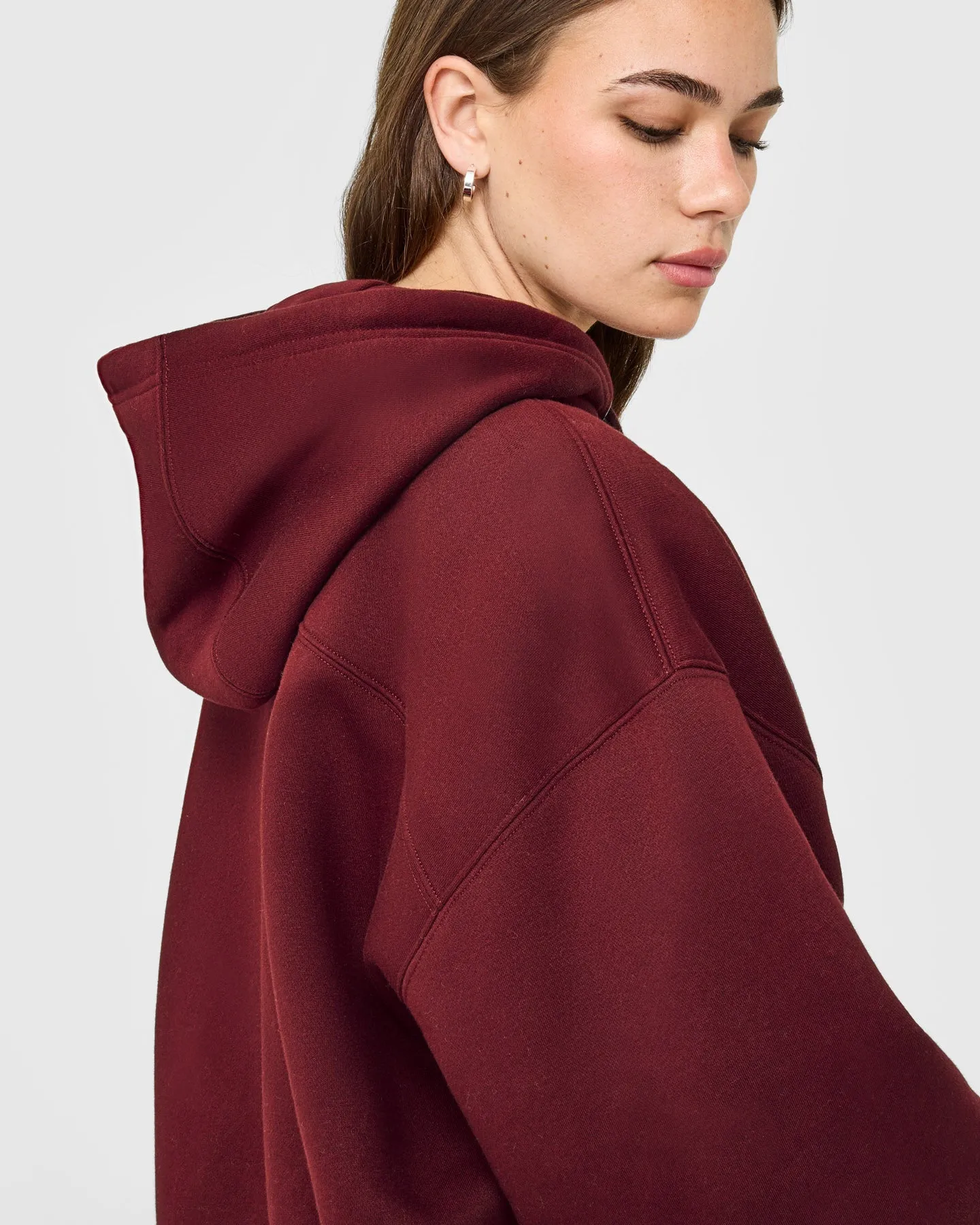 Foundations Oversized Oner Girlfriend Hoodie | Rosewood sold by Oner Active product image thumbnail 5