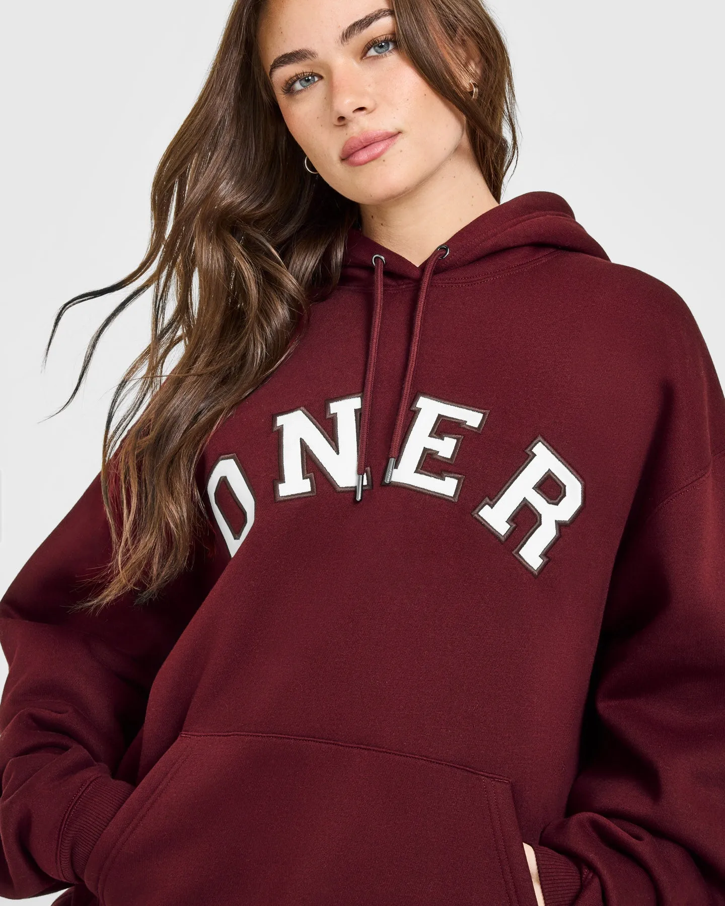 Foundations Oversized Oner Girlfriend Hoodie | Rosewood sold by Oner Active product image thumbnail 2