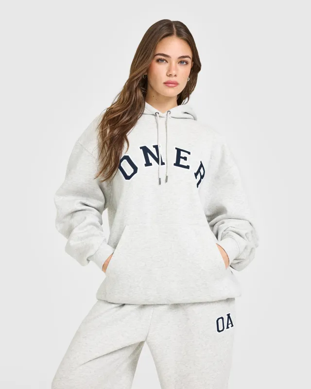 Foundations Oversized Oner Girlfriend Hoodie | Light Grey Marl sold by Oner Active