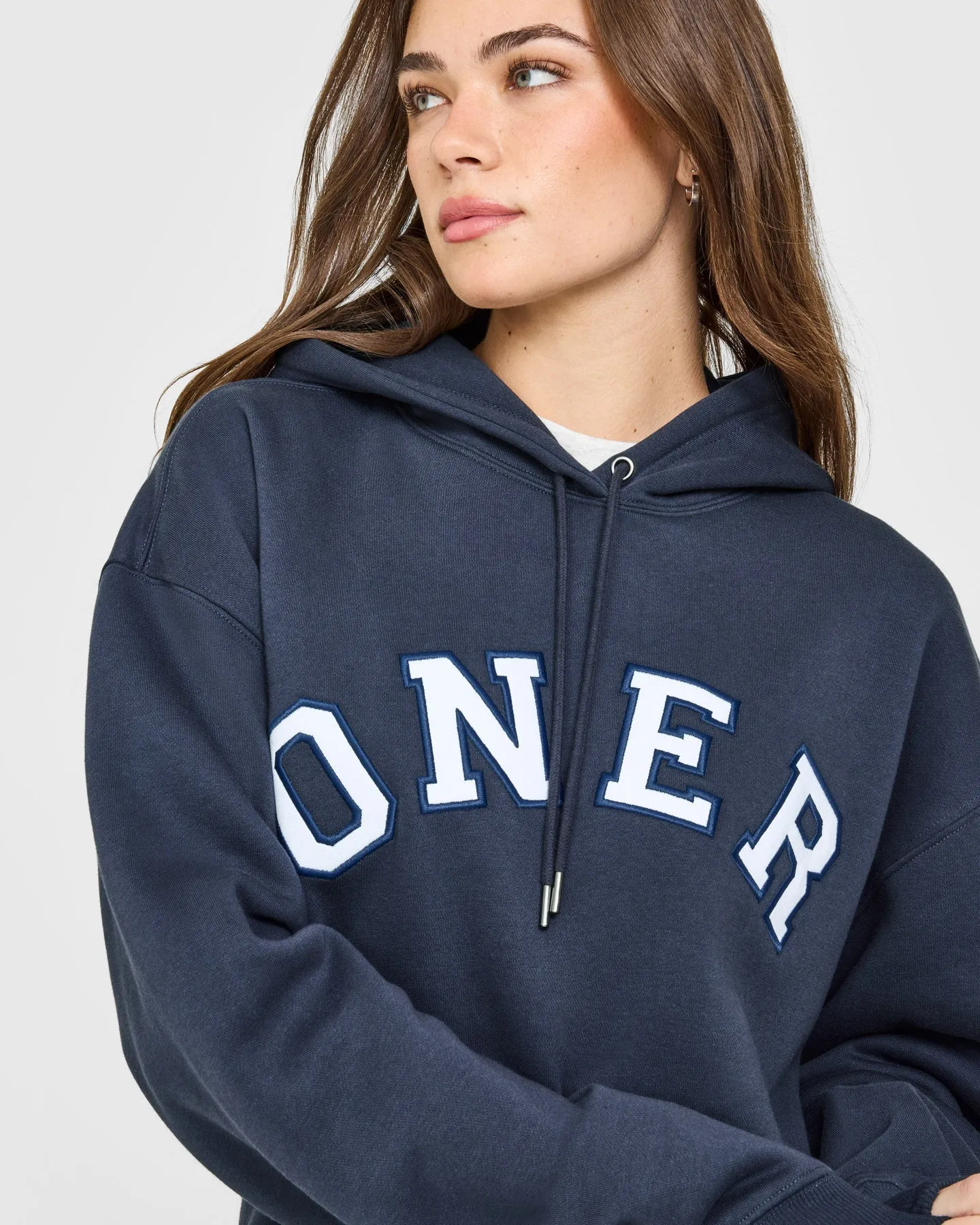 Foundations Oversized Oner Girlfriend Hoodie | True Blue sold by Oner Active product image thumbnail 5