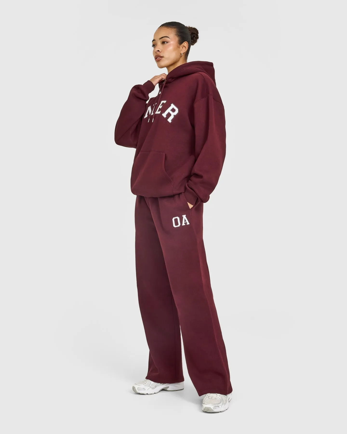 Foundations Oversized Oner Girlfriend Straight Leg Joggers | Rosewood sold by Oner Active product image thumbnail 3