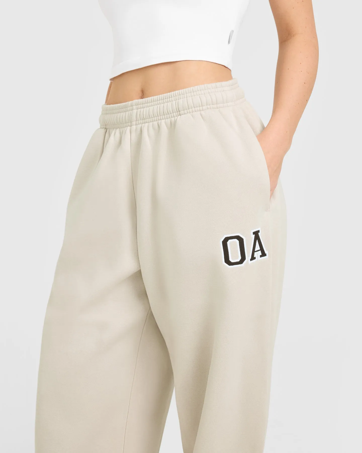 Foundations Oversized Oner Girlfriend Straight Leg Joggers | Sand sold by Oner Active product image thumbnail 5