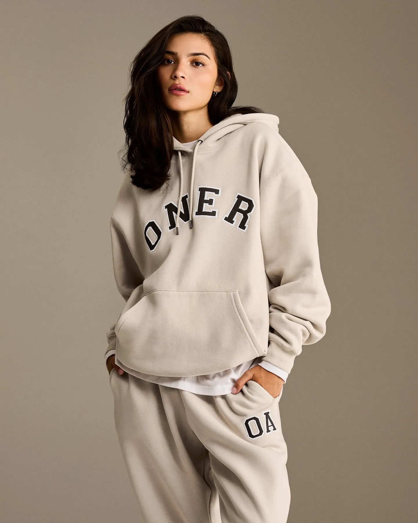 Foundations Oversized Oner Girlfriend Straight Leg Joggers | Sand sold by Oner Active product image thumbnail 2
