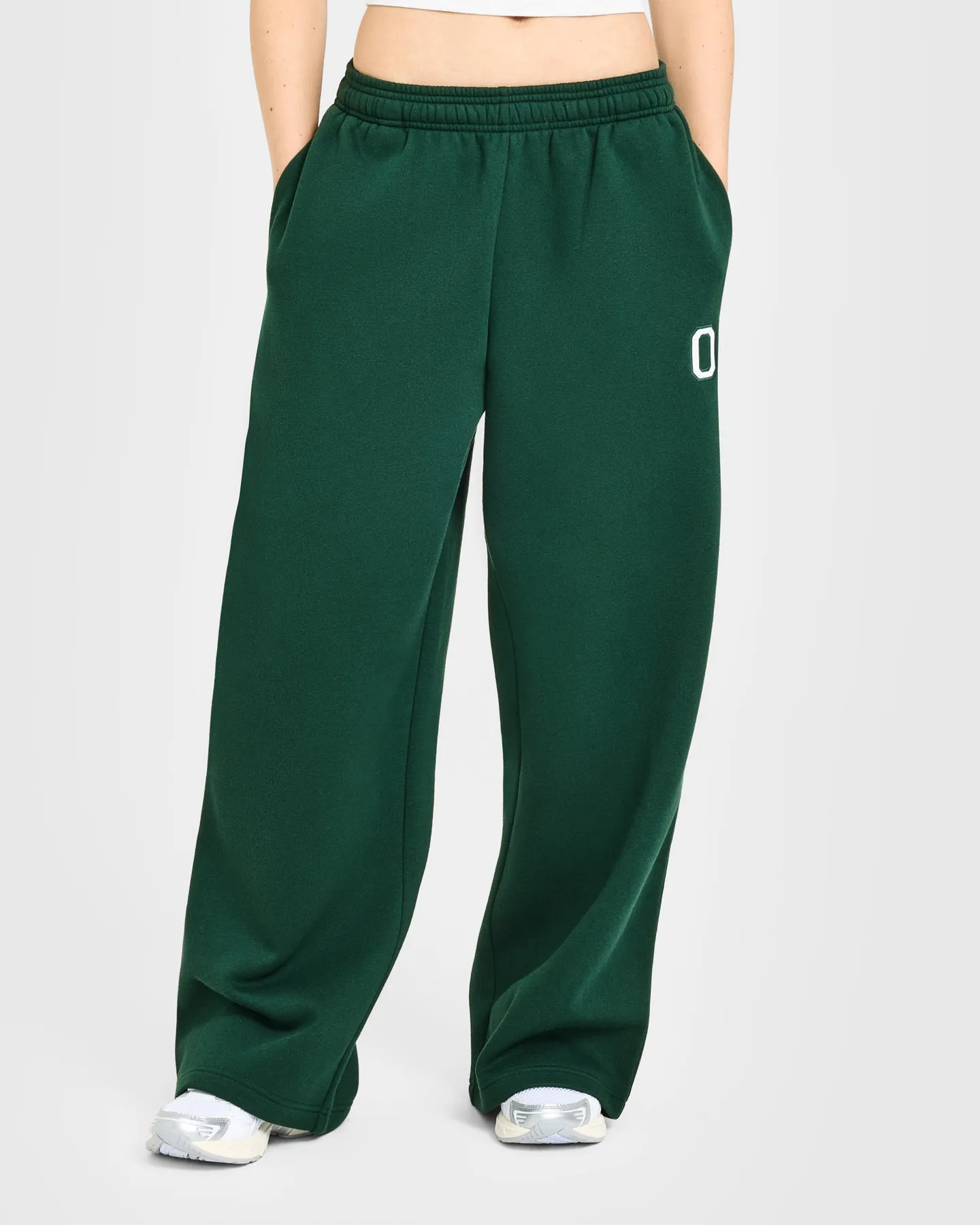 Foundations Oversized Oner Girlfriend Straight Leg Joggers | Racing Green sold by Oner Active