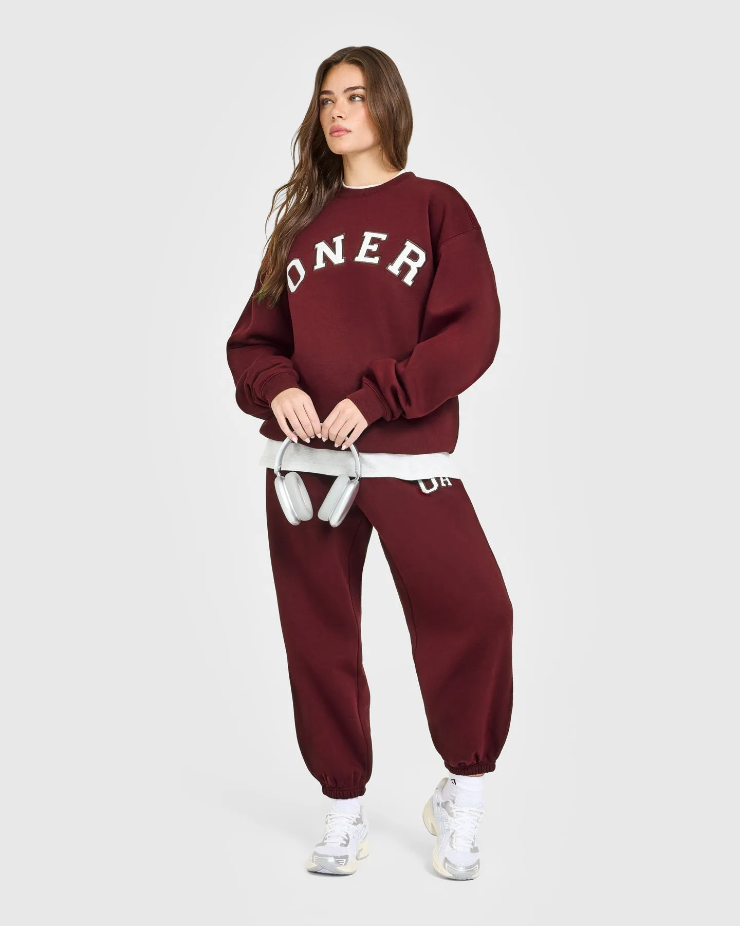 Foundations Oversized Oner Girlfriend Sweatshirt | Rosewood sold by Oner Active product image thumbnail 3