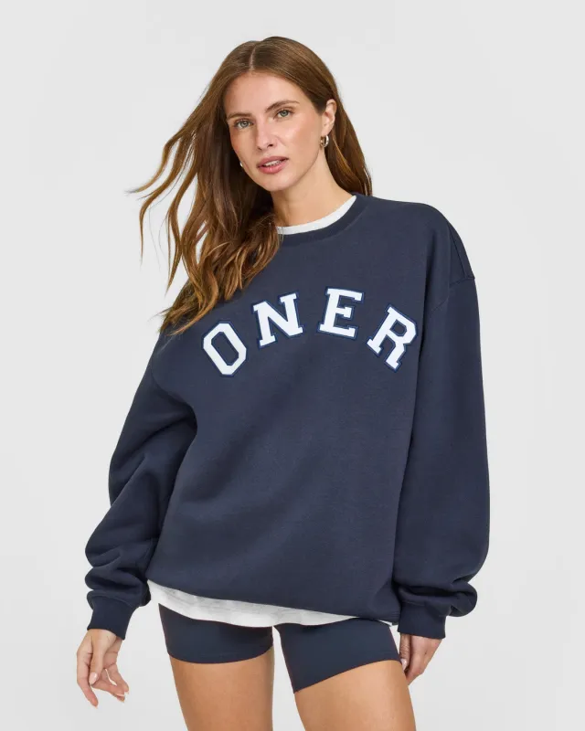 Foundations Oversized Oner Girlfriend Sweatshirt | True Blue sold by Oner Active