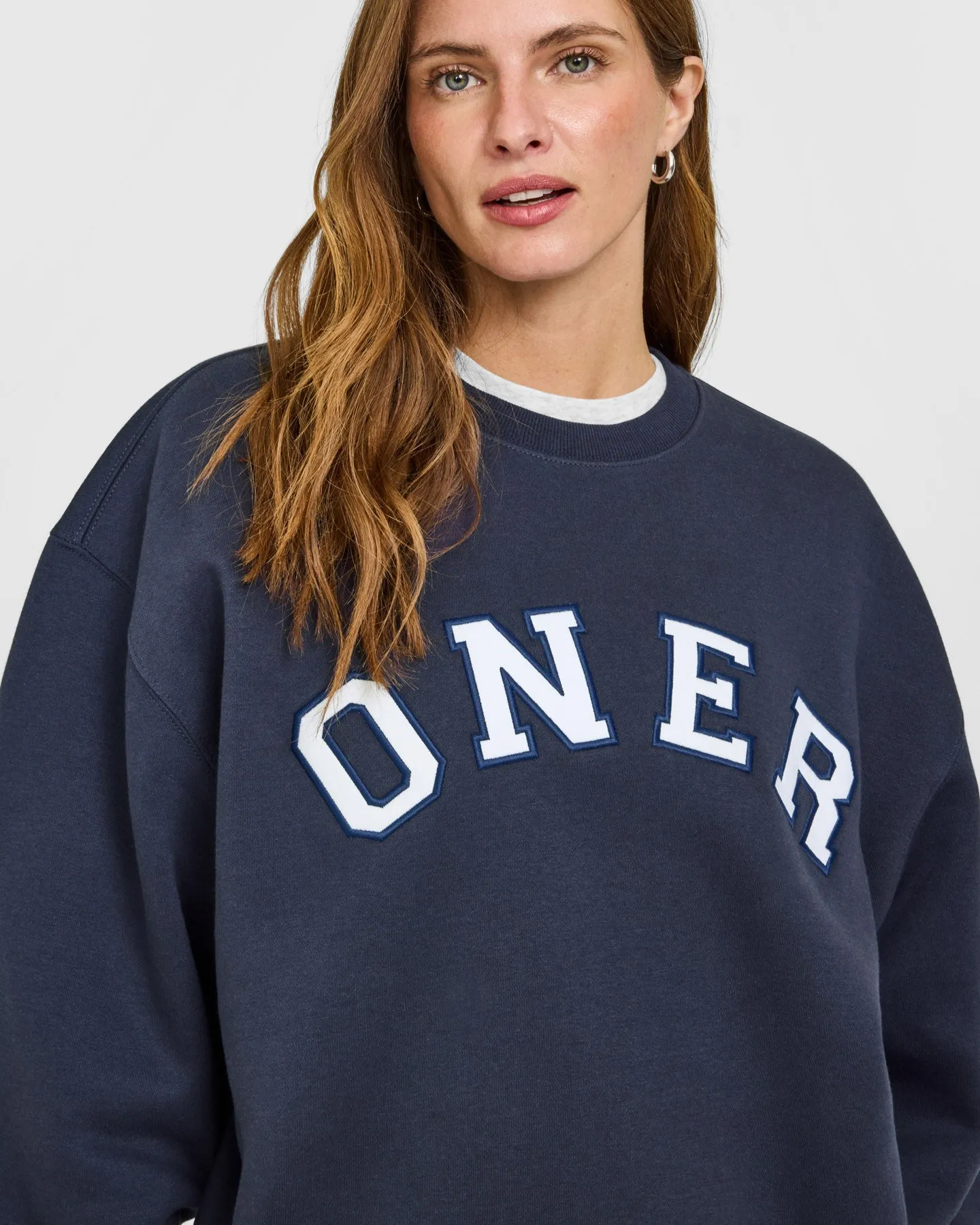 Foundations Oversized Oner Girlfriend Sweatshirt | True Blue sold by Oner Active product image thumbnail 5